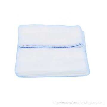 Folded edges x-ray medical absorbent cotton gauze swab